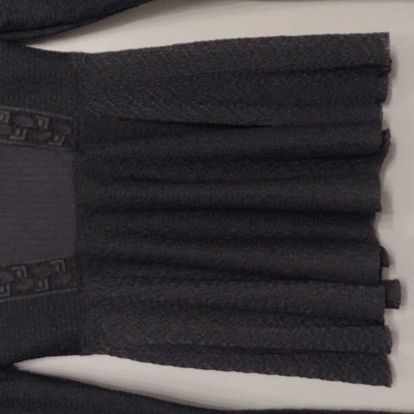 Free People Dark Charcoal Gray Victorian Bohemian Blouse Size XS - Picture 11 of 16